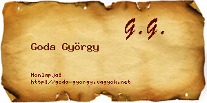 Goda György névjegykártya