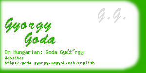 gyorgy goda business card